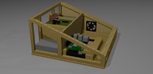 Geh&auml;use, offen, Bereiche